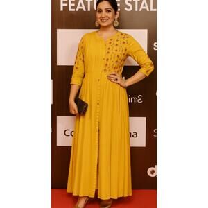 Neerus Indian Tunic Maxi Dress - Size Large - Embroidery